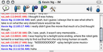 Tai and Kev talking about AI over MSN